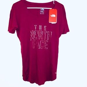 The North Face tshirt maroon red Sz S NWT …